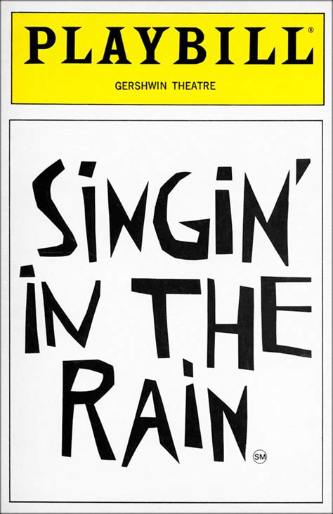 Singin In The Rain Broadway Gershwin Theatre 1985 Playbill