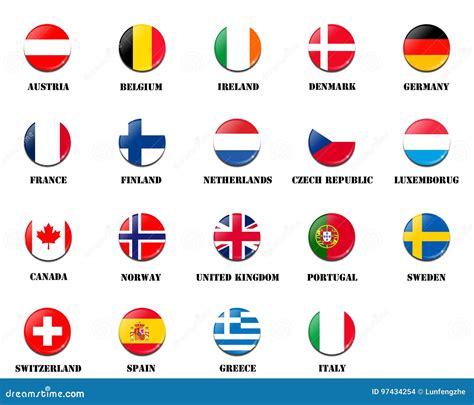 Flag Ball Of National Members Of European Space Agency Esa Stock