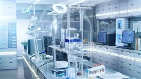 Bright And Ultra Modern High Tech Laboratory Full Of Advanced