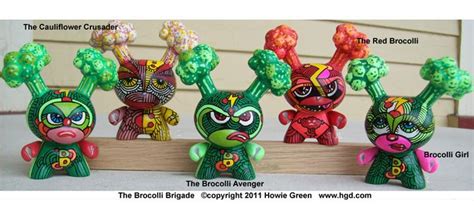 Custom Kidrobot Dunnys The Broccolli Brigade Pop Art Toys By Howie