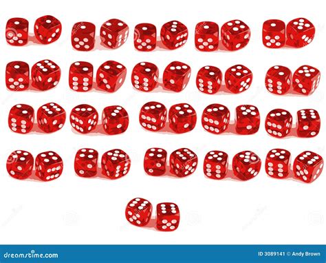 2 Dice All Combinations Stock Vector Illustration Of Jackpot 3089141