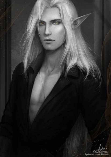 C Visceris By Lidiash On Deviantart Male Elf Long White Hair