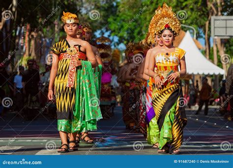 Balinese Dancers In Traditional Costume Editorial Image Image Of