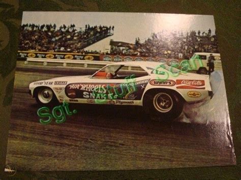 Vintage Drag Racing Handout Wynns Don The Snake Prudhomme Cuda Funny
