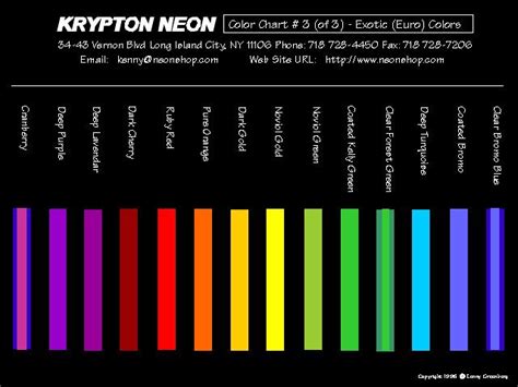 Names Of Neon Colors