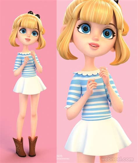 30 Beautiful 3d Girls Character Designs And Models 3d