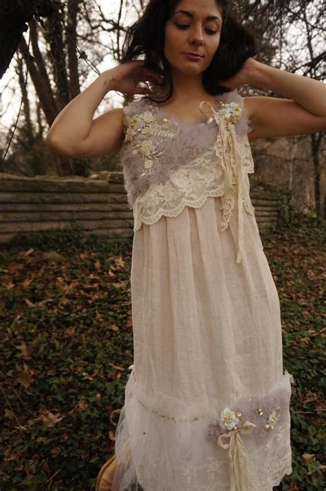 Linen Beach Wedding Dress Size Ml One Of A Kind Etsy In 2020