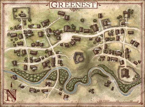Dnd Greenest Map Village Fantasy City Map Fantasy Town Fantasy