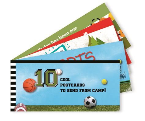Sports Themed Postcards Camp Stationery Stationery Set Postcard