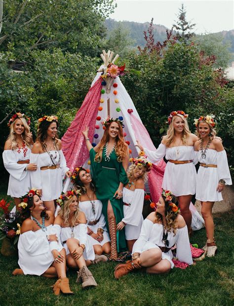 this bride threw her bridesmaids the ultimate boho party the day before the wedding boho