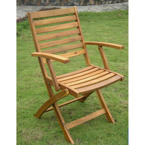 Shop wayfair for the best folding chairs. Two Wood Folding Dining Arm Chairs, Acacia Hardwood, Patio ...