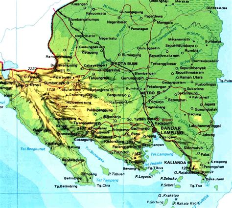Peta Lampung Lengkap Dengan Kabupaten Dan Kota Tarunas
