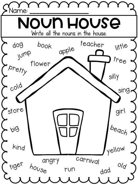 Explain that a noun is a person, place, animal, or thing. Grammar Worksheet Packet - Nouns, Adjectives and Verbs ...