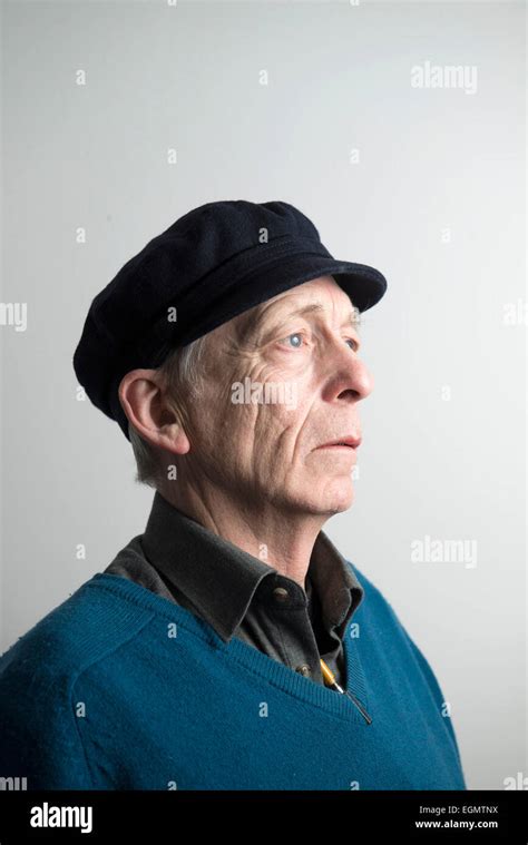 Characterful Funny Old Wise Elder Man In A Peaked Hat V Neck Pullover