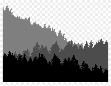 Big Image Forest Tree Line Silhouette Hd Png Download 2344x1705