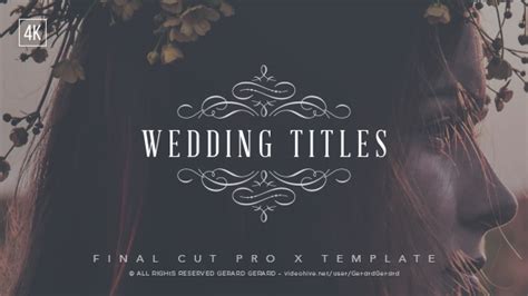 Download free adobe premiere pro templates envato, motion array. Wedding Titles FCPX - Download Videohive 20388670
