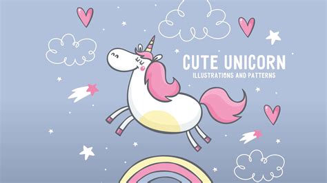 Download Cute Unicorn Pink Purple Pastel Illustration Art Picture