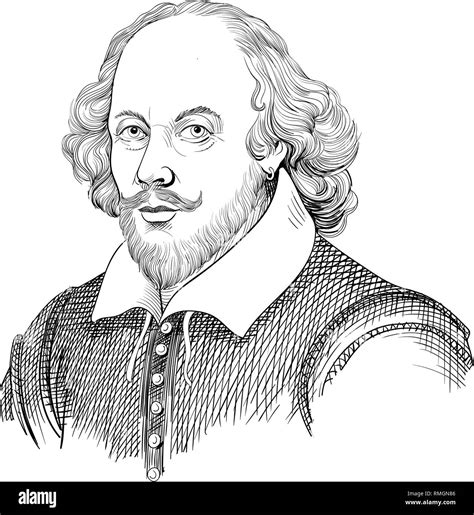 William Shakespeare Famous Person Stock Vector Images Alamy