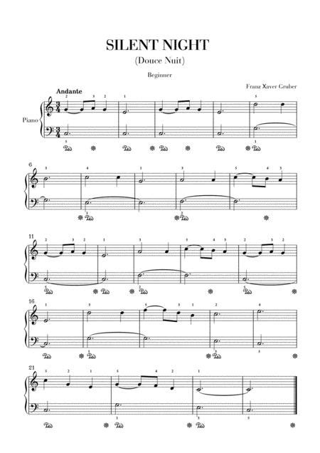 Silent Night Easybeginner Piano By Franz Xaver Gruber Digital