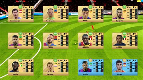 Barcelona Player Ratings Dls 23 Dls 2023 Barcelona Player In Dls 23