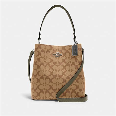 COACH® Outlet | TOWN BUCKET BAG IN SIGNATURE CANVAS