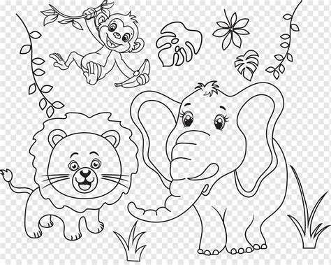 Wild Nature Drawing Cute Animals Handdrawn Cartoon Sketch Png Pngwing