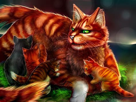 Warriors Squirrelflight And Her Kits By Marshcold Warrior Cats