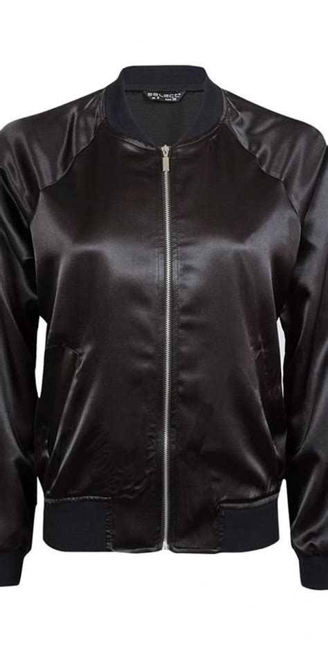 Black Satin Bomber Jackets For Women Jackets In My Home