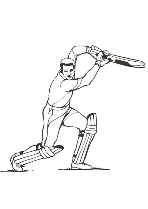 Cricket Bat Coloring Pages Sketch Coloring Page