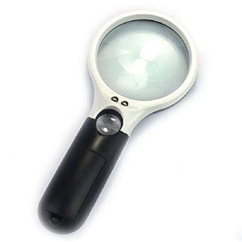 White Oceanic Healthcare Magnifying Glass With 3 Led Lights Id 18677399497
