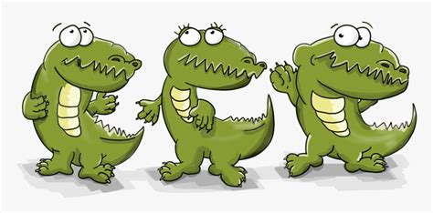 Crocodiles Dancing Cartoon Cute Three Crocodile Three Alligators