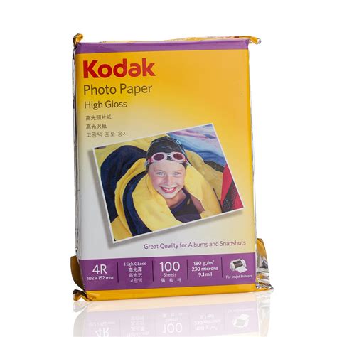 Buy Kodak High Gloss 180gsm 4r 102 X 152mm 100 Sheets Photo Paper