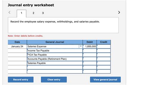 Remember to reorganize the data so that you try the given examples, or type in your own problem and check your answer with the. Solved: Journal Entry Worksheet Record The Employer Payrol ...