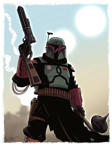 Boba Boba Fett Fan Art Print Etsy