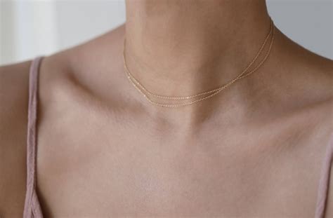 Super Dainty Wrap Necklace Simple And Delicate Thin Chain Necklaces