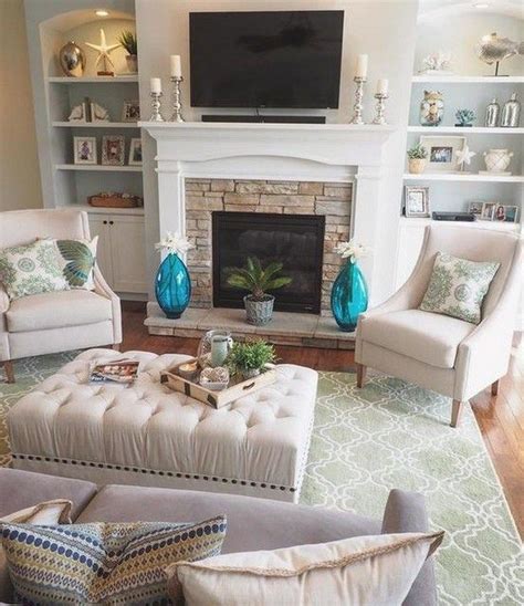 Small living room arrangements with fireplace. 81 Awesome Farmhouse Fireplace Design Ideas To Beautify ...