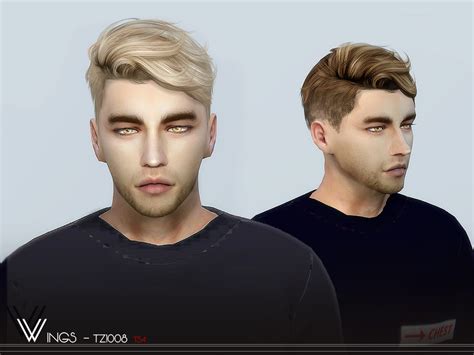 The Sims Resource Wings Tz1008 Hair ~ Sims 4 Hairs