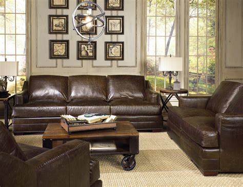 Track Arm Sofa W Nailhead Trim By Usa Premium Leather Wolf And