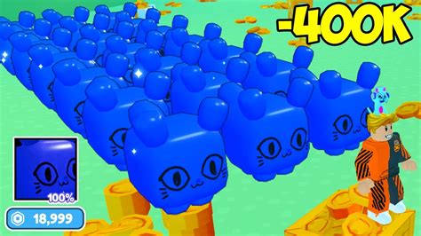 I Bought A FULL TEAM Of HUGE BLUE BALLOON CAT In Pet Simulator X YouTube