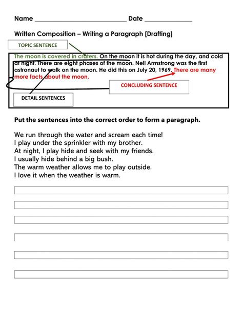 Writing A Paragraph Esl Worksheet By Lizsantiago Worksheets Library