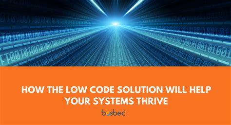 The Low Code Solution Will Help Your Systems Thrive Bosbec