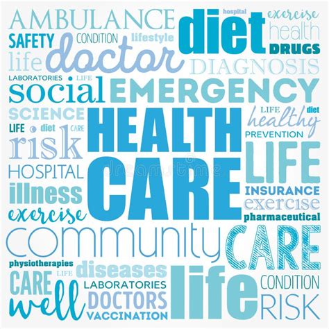 Health And Social Care Word Cloud Stock Illustration Illustration Of