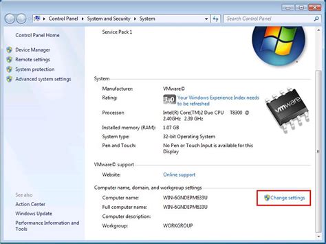 The windows vista installer loads a stripped down version of windows vista on which the setup program runs. Change Windows 7 Computer Name and Workgroup