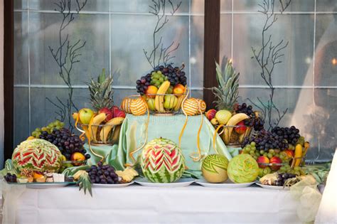Fruit of the loom japan. Wedding Table Decoration With Fruits Stock Photo - Image ...