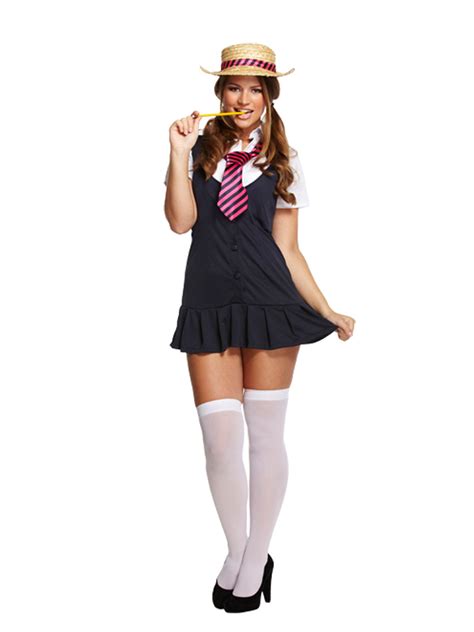 Ladies Sexy School Girl Schoolgirl Uniform Adult Fancy Dress Costume Hen Night Ebay