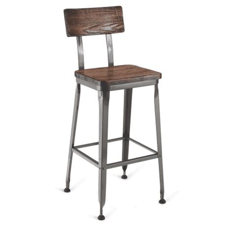 This Commercial Bar Stool Is Constructed Of A Welded Steel Frame With A