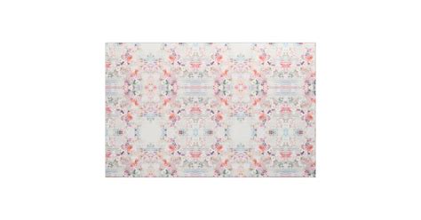 Teal pink floral pattern sarah. Aztec Pink Teal Watercolor Chic Floral Pattern Fabric ...