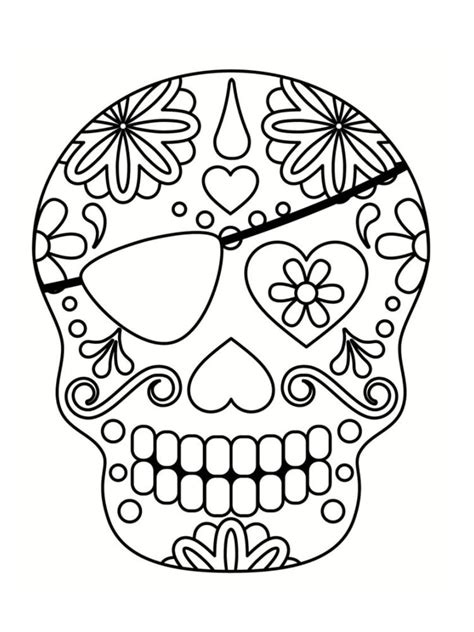 Coloriage tête de mort mexicaine 20 dessins à imprimer