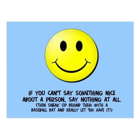 If You Cant Say Something Nice Postcard Zazzle