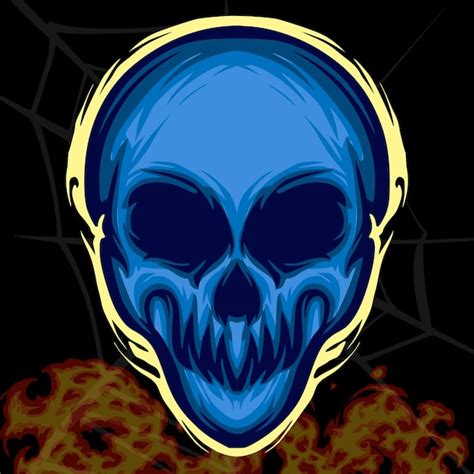 premium vector skull mascot logo illustration